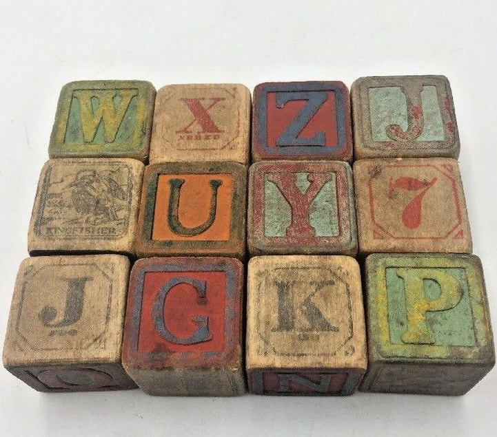 The Joy of Antique Alphabet Blocks - COOL VINTAGE FINDS