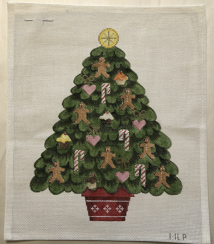 Hand Painted Needlepoint Canvas - Christmas Tree
