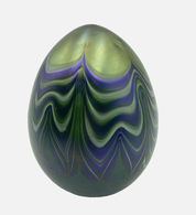 Iridescent Art Glass Egg