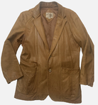 Men's caramel brown leather blazer
